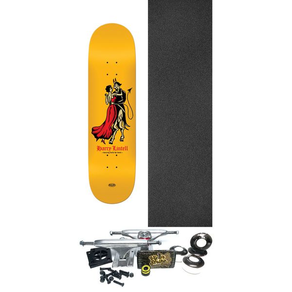 Real Skateboards Harry Lintell Dance With The Devil Skateboard Deck - 8.5" x 31.8" - Complete Skateboard Bundle